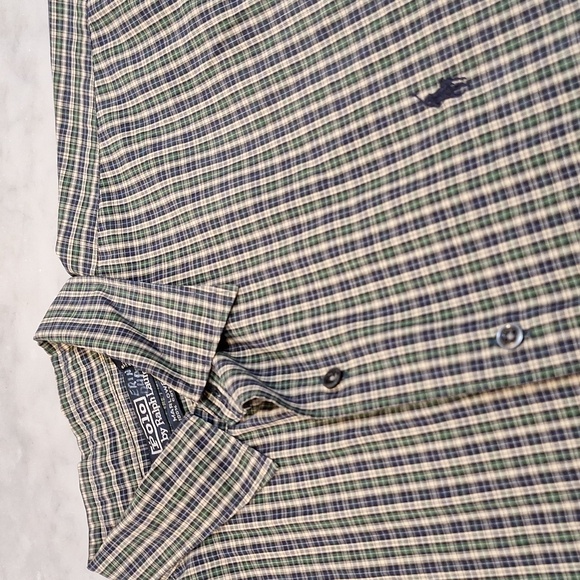 Vintage Polo Ralph Lauren Plaid Blue Green Button Up Marlowe XL Longsleeve Shirt - Picture 1 of 6